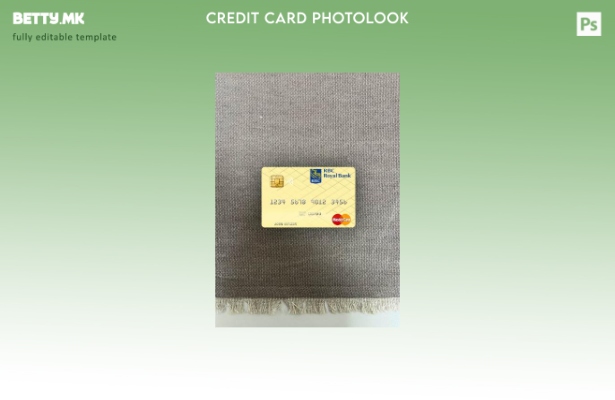 Модерен стил Тунис РБЦ Ројал банка мастер карта photolook преден шаблон